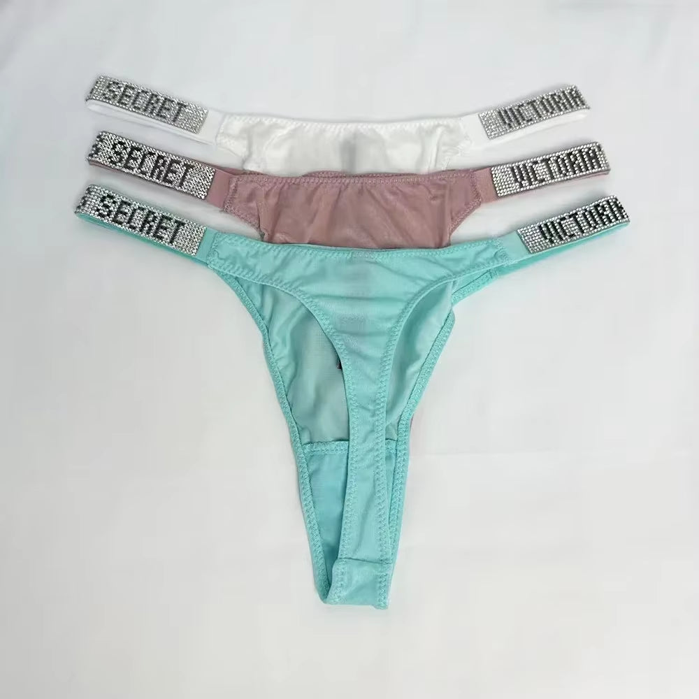 New Fashion Sexy Women'S Underwear Cotton Stretch Shapewear Simple No Show Antibacterial Panties Thong Underwear