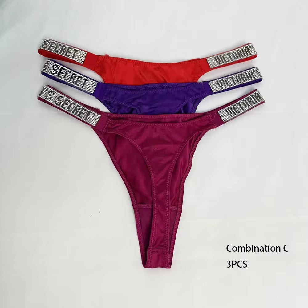 New Fashion Sexy Women'S Underwear Cotton Stretch Shapewear Simple No Show Antibacterial Panties Thong Underwear