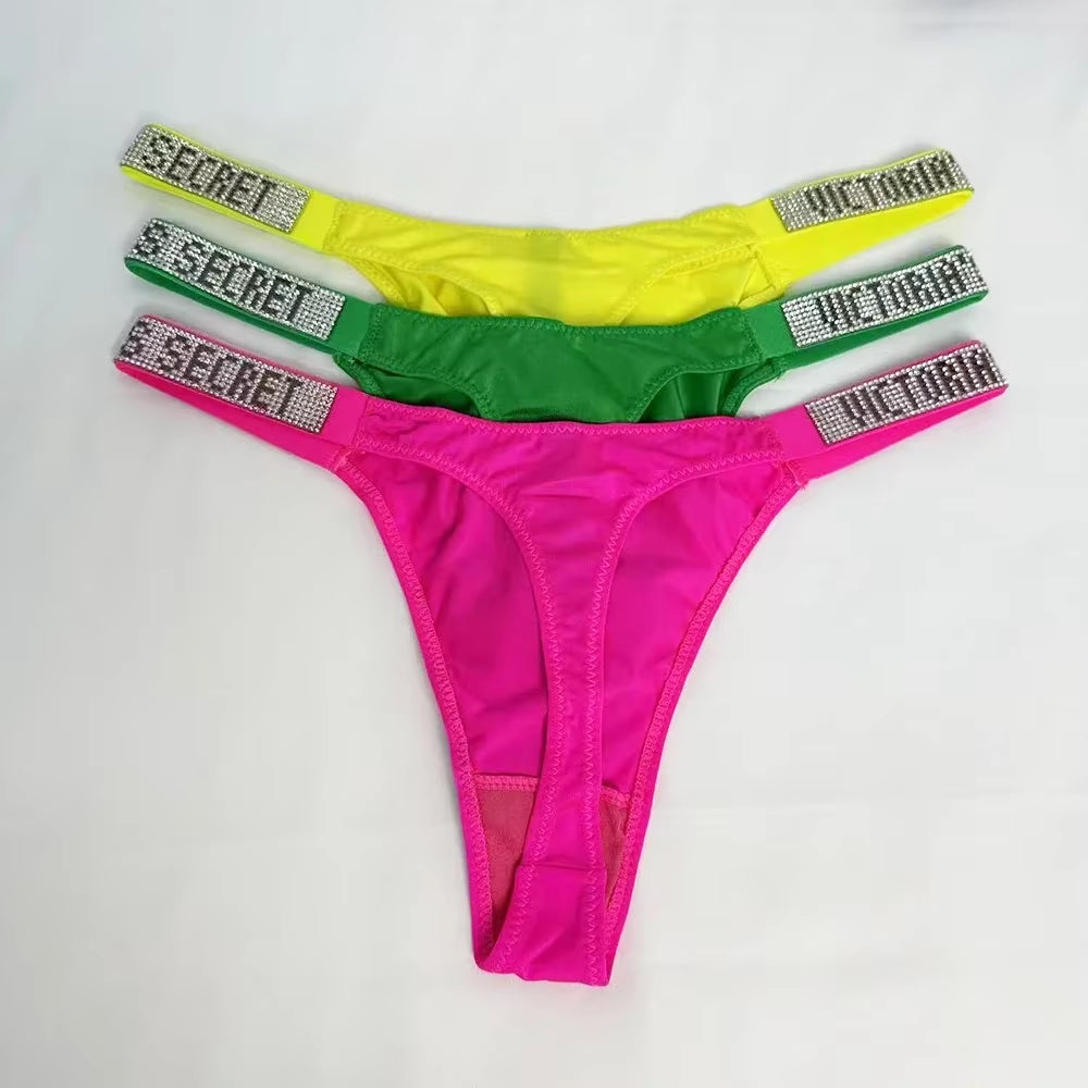 New Fashion Sexy Women'S Underwear Cotton Stretch Shapewear Simple No Show Antibacterial Panties Thong Underwear