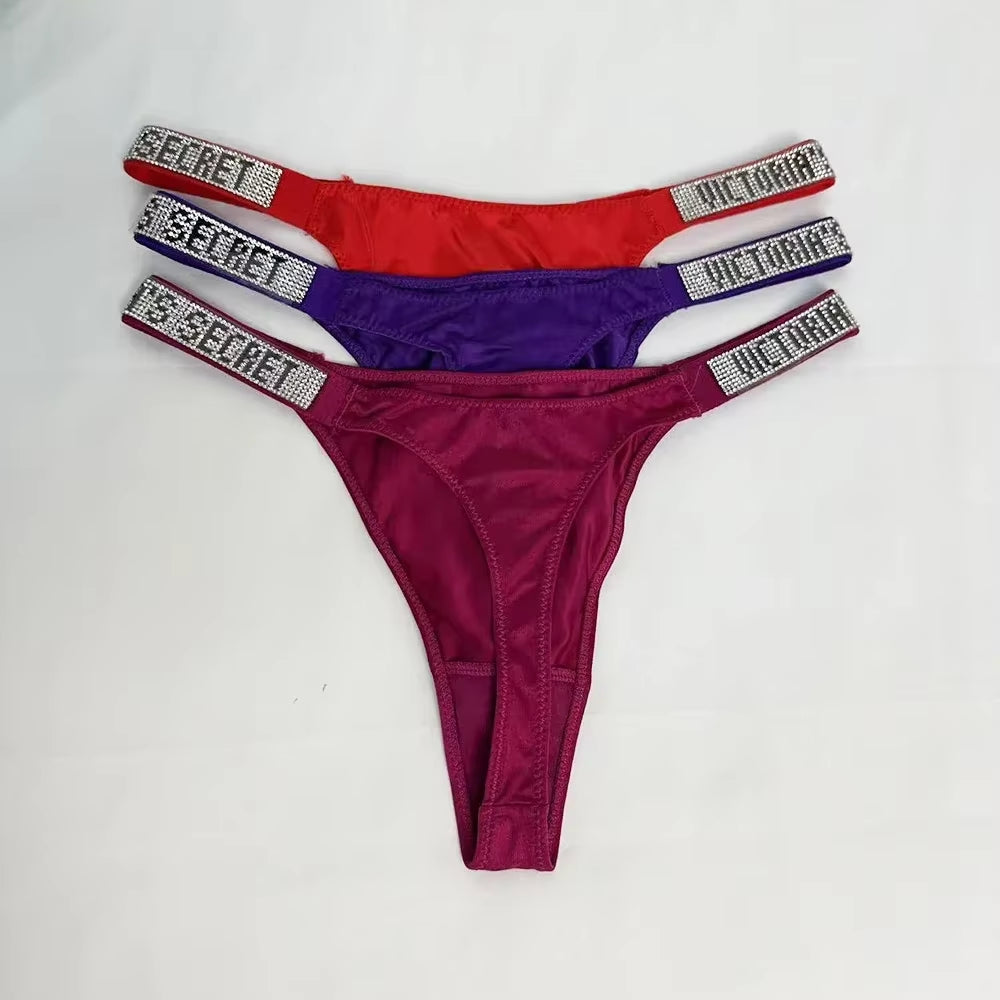 New Fashion Sexy Women'S Underwear Cotton Stretch Shapewear Simple No Show Antibacterial Panties Thong Underwear
