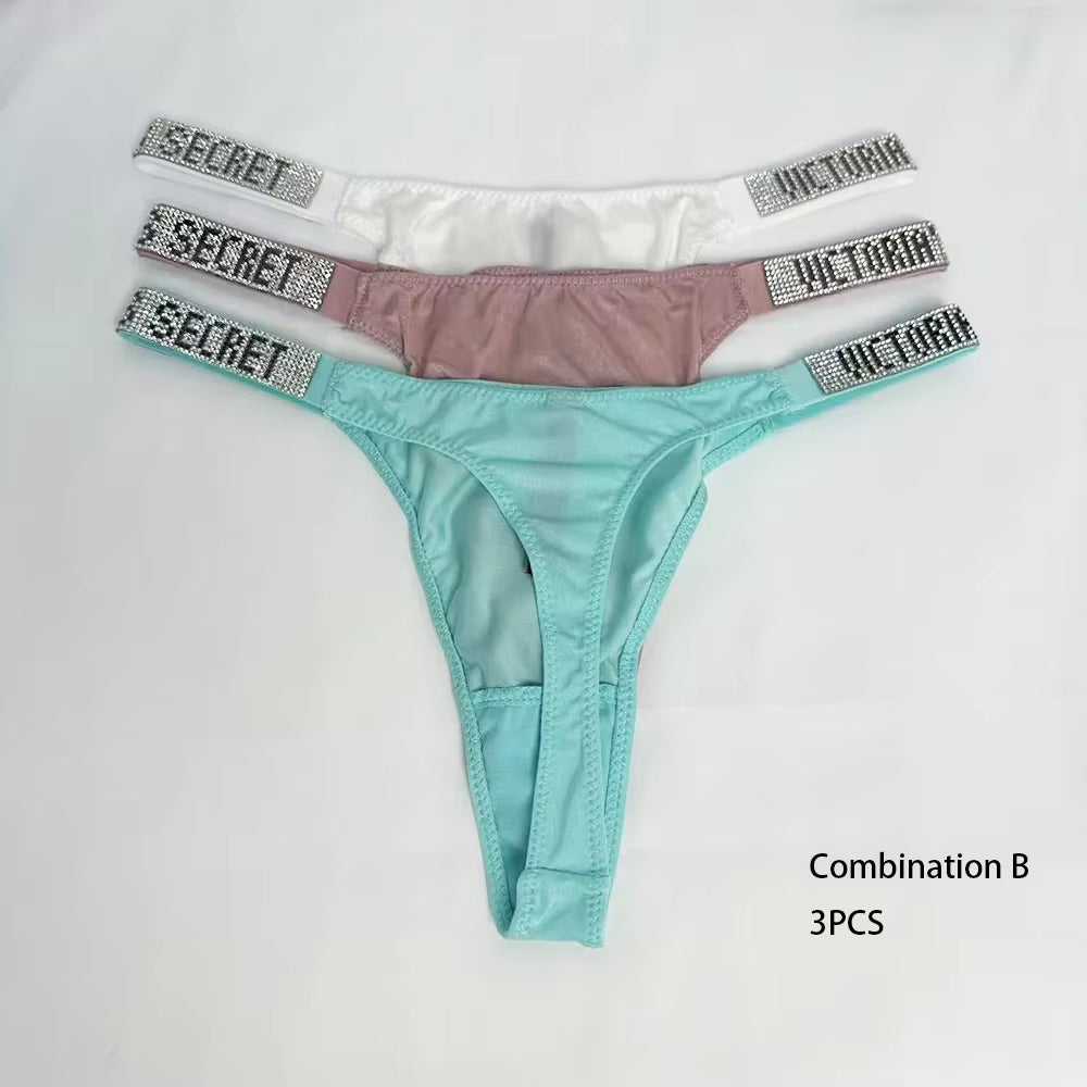 New Fashion Sexy Women'S Underwear Cotton Stretch Shapewear Simple No Show Antibacterial Panties Thong Underwear