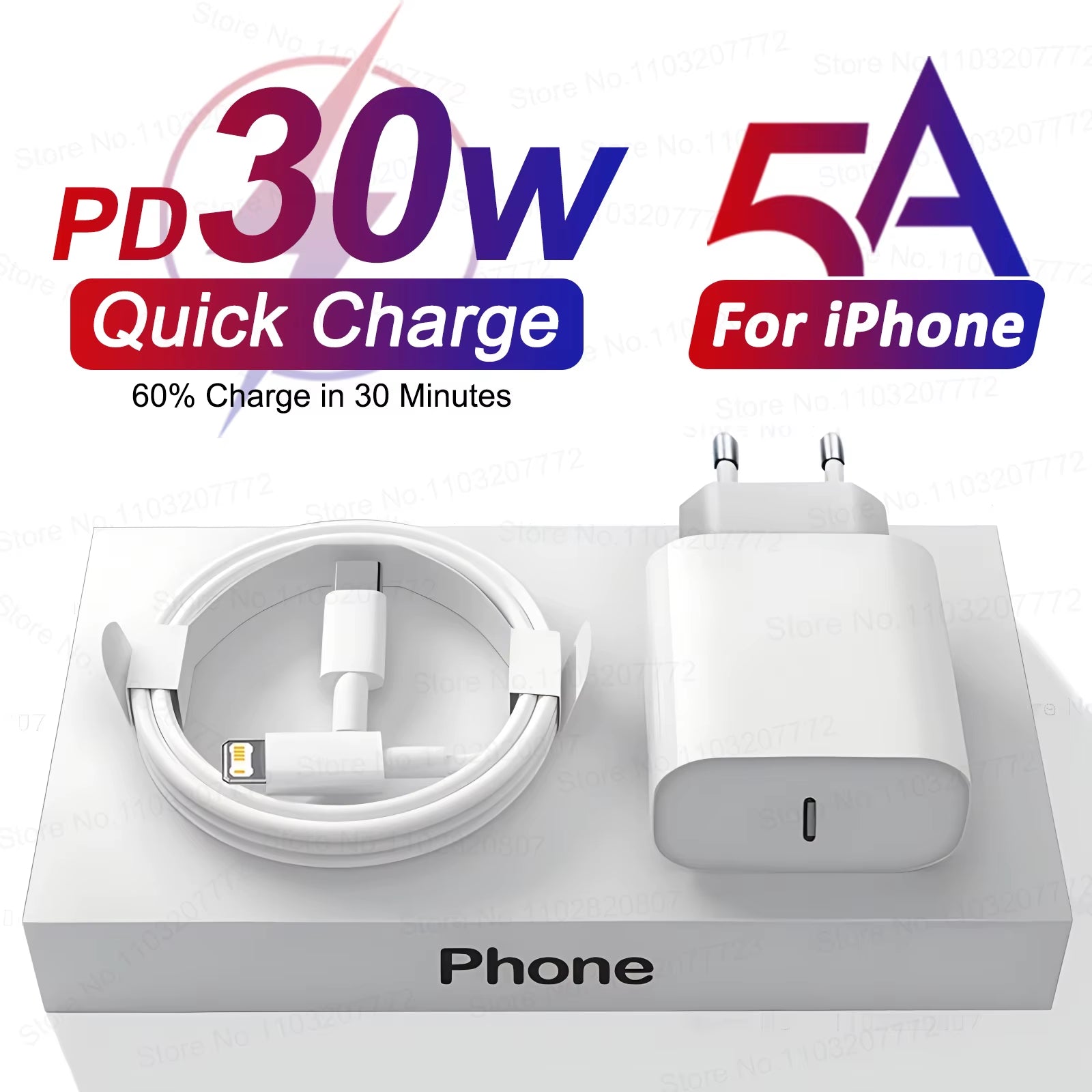 PD 30W USB C Fast Charging for Iphone 13 12 11 14 Pro Max 7 8 plus Mini XS XR X Quick Charge USB Type C Cable for Iphone Charger