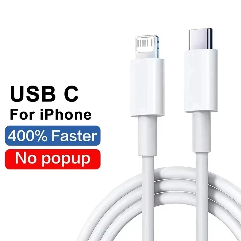 PD 30W USB C Fast Charging for Iphone 13 12 11 14 Pro Max 7 8 plus Mini XS XR X Quick Charge USB Type C Cable for Iphone Charger