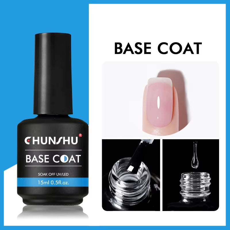6 in 1 Extension UV Gel Polish in a Bottle Builder Nail Gel Rubber Base Coat Semi Permanent Nails Art Self-Leveling 15ML