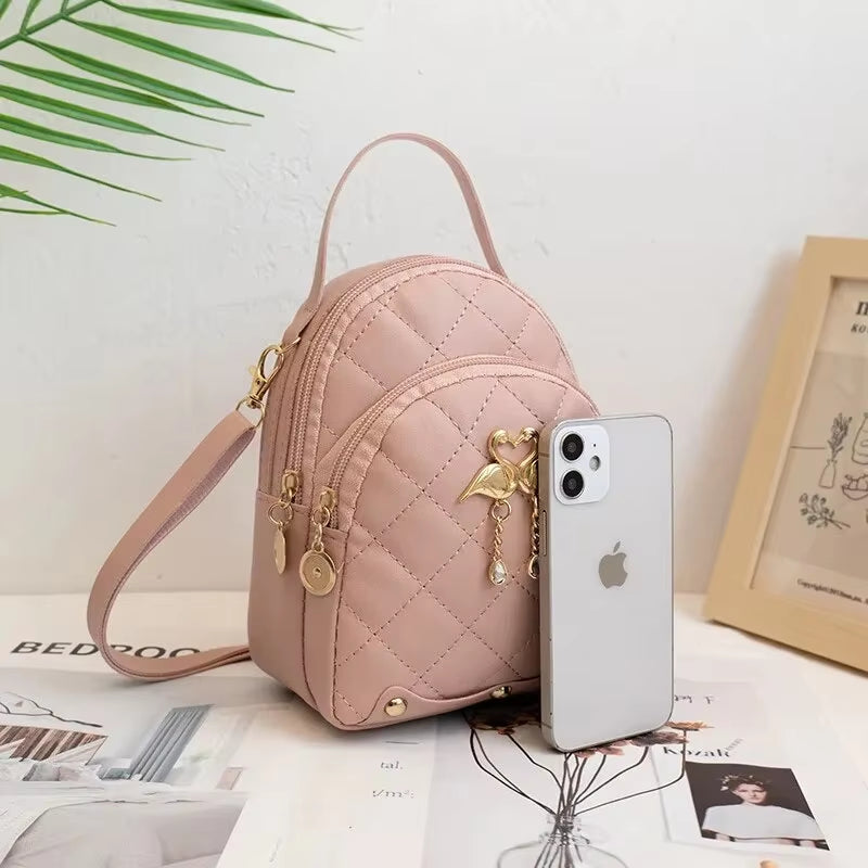 Women Fashion Backpack Ins New Style Female Handbag Leisure Mini Fashion Women Backpacks Phone Packs Mini Backpack