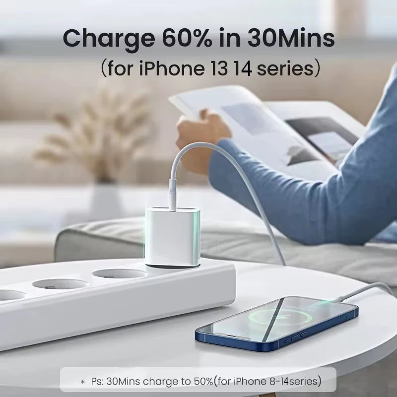 PD 30W USB C Fast Charging for Iphone 13 12 11 14 Pro Max 7 8 plus Mini XS XR X Quick Charge USB Type C Cable for Iphone Charger