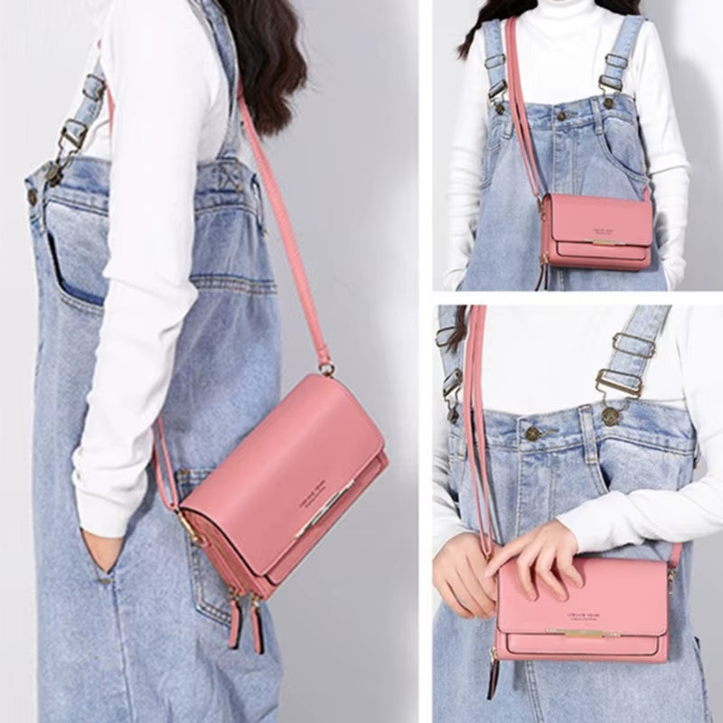 Women'S Wallet Korean Handbag Multi Card Large Capacity Casual Shoulder Bag Mobile Phone Packet Fashion New Style