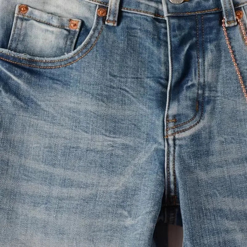 Fashion New Purples Jeans Daily Casual Straight Leg Pants Hip Hop Style Men Women All-Match Streetwear Denim Trousers