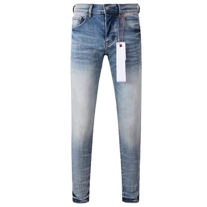 Fashion New Purples Jeans Daily Casual Straight Leg Pants Hip Hop Style Men Women All-Match Streetwear Denim Trousers