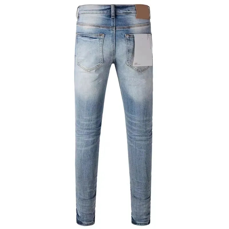 Fashion New Purples Jeans Daily Casual Straight Leg Pants Hip Hop Style Men Women All-Match Streetwear Denim Trousers