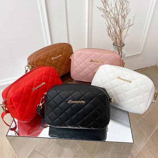 2024 Tassel Small Messenger Bag for Women Trend Lingge Embroidery Camera Female Shoulder Bag Fashion Chain Ladies Crossbody Bags