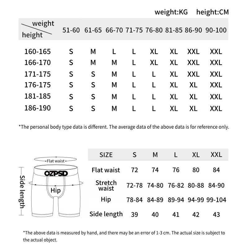 Sexy Men Boxer Underwear Breathable Mens Boxershorts Men'S Panties Underpants plus Size Fashion Printed Man Boxers Briefs Trunks