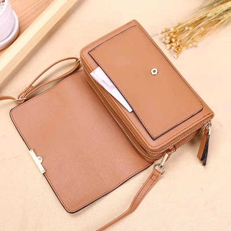Women'S Wallet Korean Handbag Multi Card Large Capacity Casual Shoulder Bag Mobile Phone Packet Fashion New Style